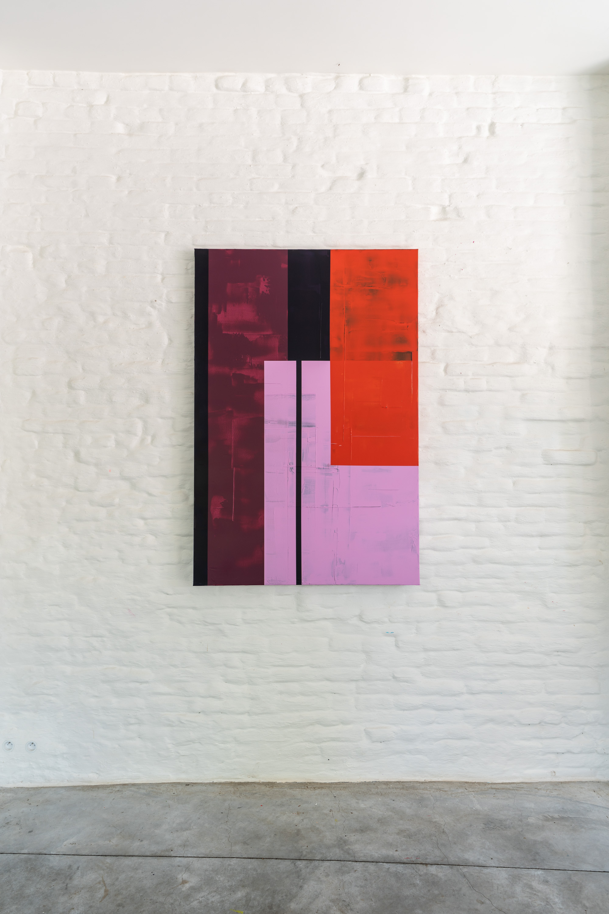 Onder de Lagen XXIII, schilderij van Alanis Blondeel, 100 x 150 cm